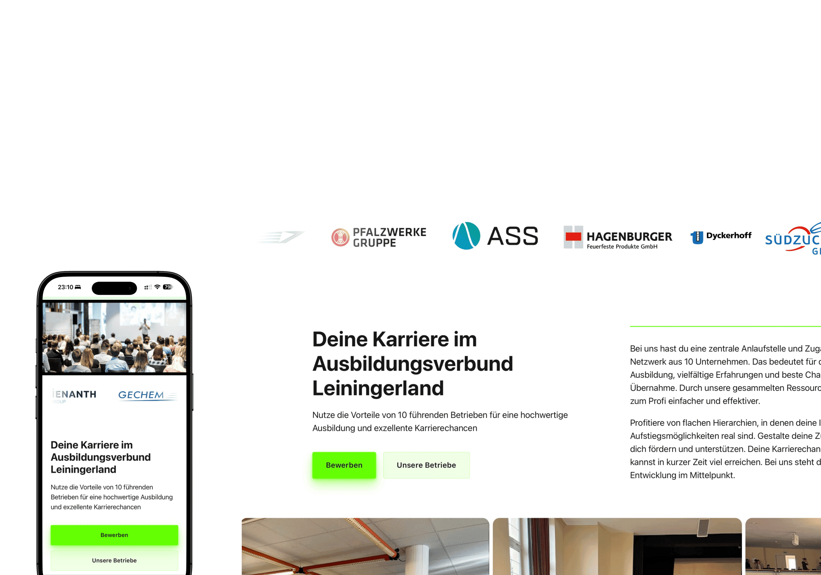 Webseite für Ausbildungsverbund Leiningerland