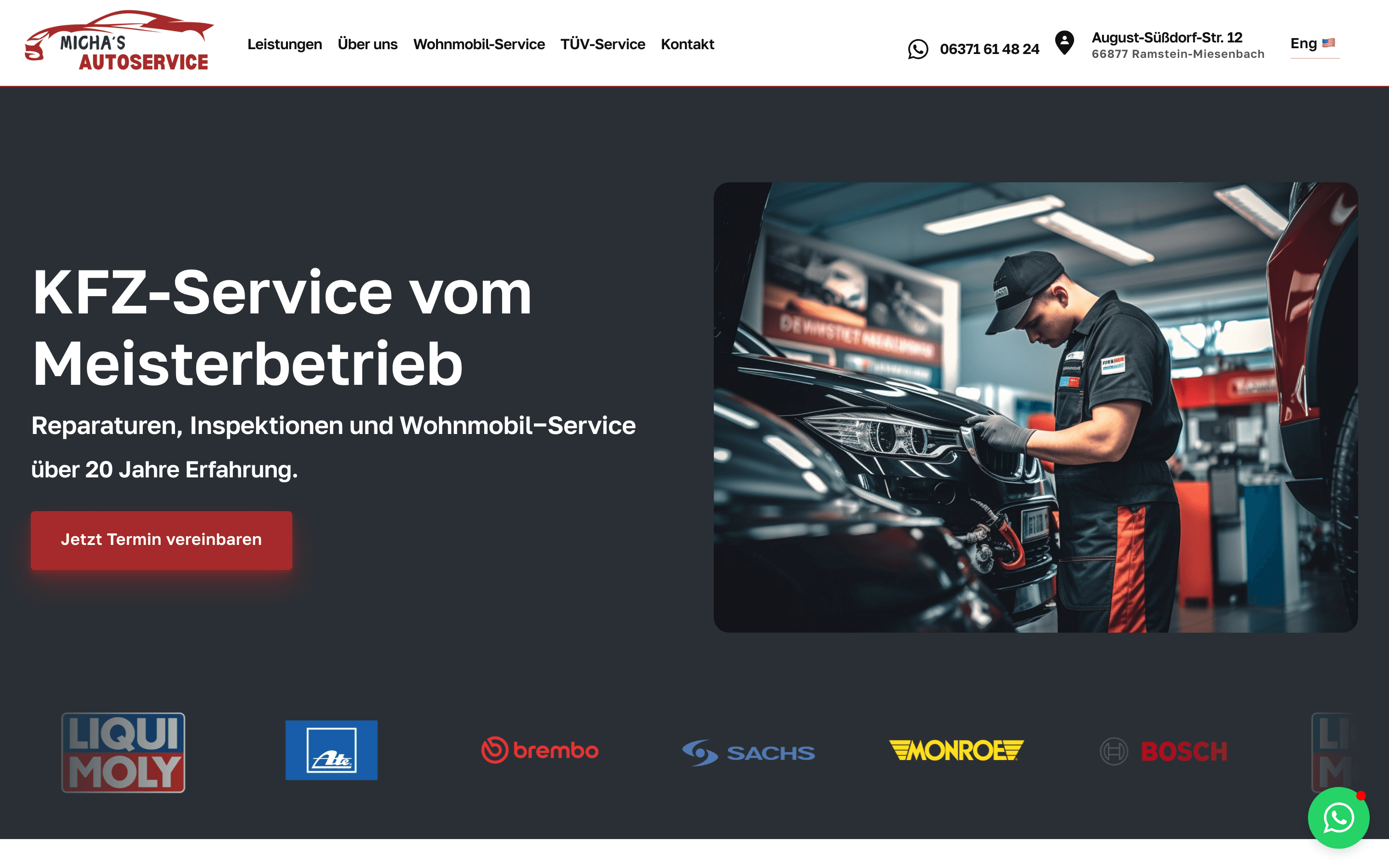 Webseite für Micha's Autoservice