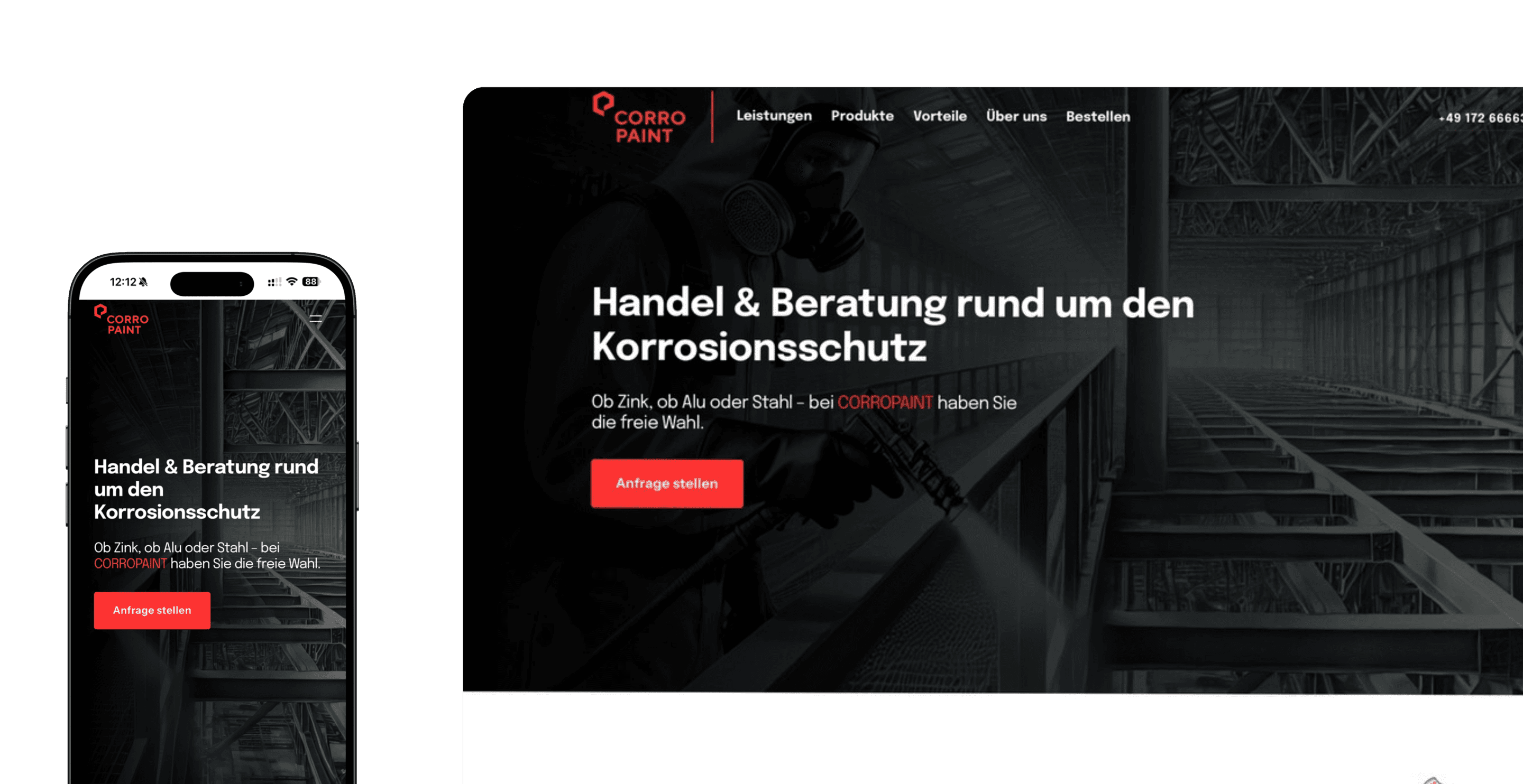 Webseite für Corropaint
